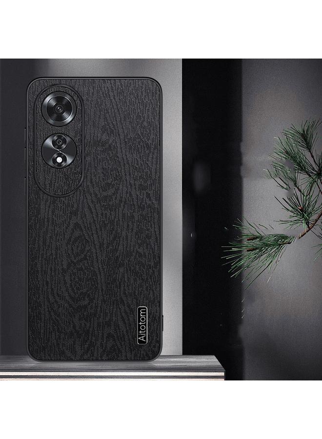 اس-توب جراب هاتف OPPO A60 4G Global مصنوع من جلد لحاء الشجر ومقاوم للصدمات - Image 2