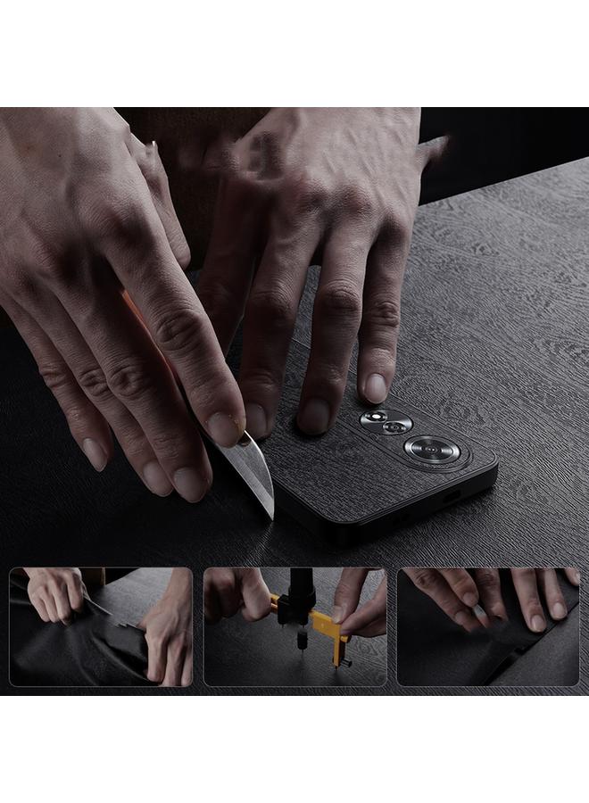 اس-توب جراب هاتف OPPO A60 4G Global مصنوع من جلد لحاء الشجر ومقاوم للصدمات - Image 4