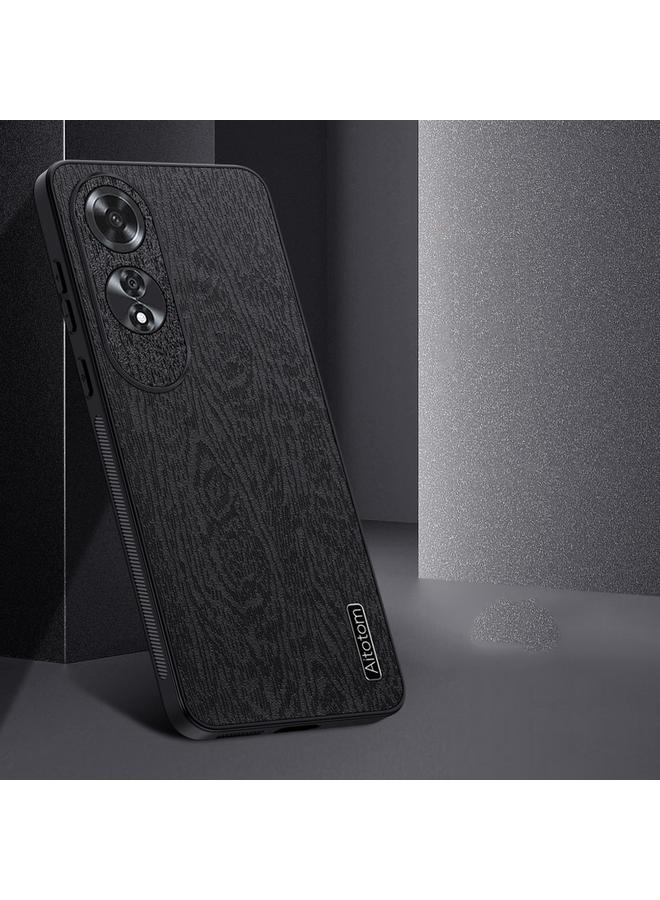 اس-توب جراب هاتف OPPO A60 4G Global مصنوع من جلد لحاء الشجر ومقاوم للصدمات - Image 3