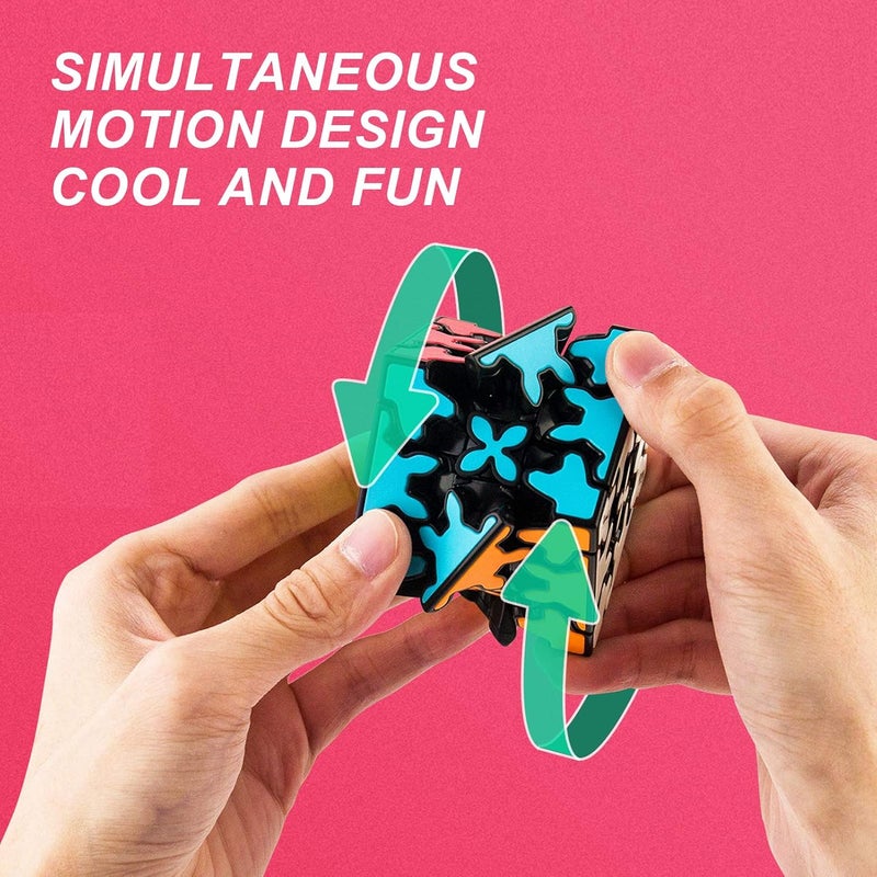 Gear Cube 3x3 with Three-Dimensional Gear Structure - Magic Cube Puzzle Toy (57mm) - Image 2