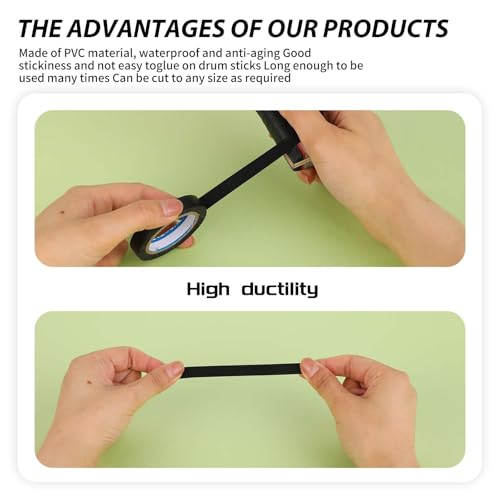 salbsever 2 Rolls Finishing Tape Tennis Racket, 0.39 Inch × 11 Yards Grip Tennis Finishing Tape PVC Tennis Badminton Racquet Grip Tape Tennis Racket Wrap Grip Vinyl Extra Racquet Tape for Tennis Badminton - Image 4