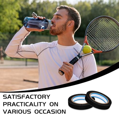 salbsever 2 Rolls Finishing Tape Tennis Racket, 0.39 Inch × 11 Yards Grip Tennis Finishing Tape PVC Tennis Badminton Racquet Grip Tape Tennis Racket Wrap Grip Vinyl Extra Racquet Tape for Tennis Badminton - Image 5
