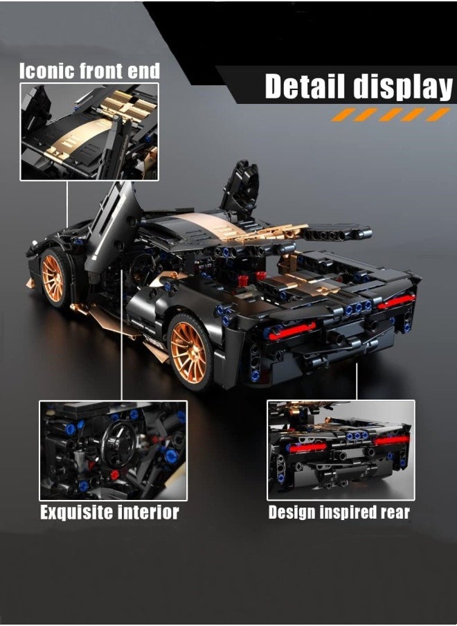 M MIAOYAN - Compatible with Lego sports car building blocks 1:14 assembly toys with pull back system car model Lego technology small particle toys - Image 1