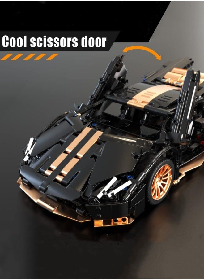 M MIAOYAN - Compatible with Lego sports car building blocks 1:14 assembly toys with pull back system car model Lego technology small particle toys - Image 1