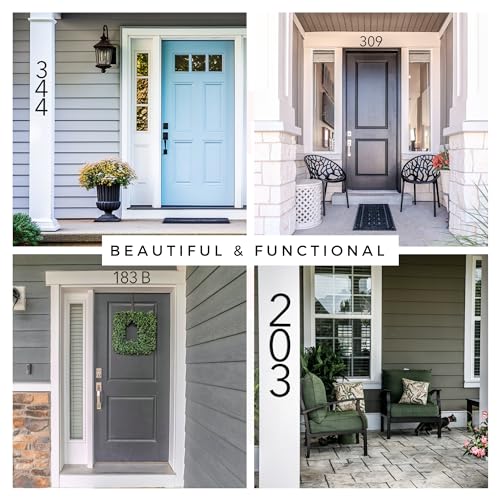 Discovered Designs 5" (1) Modern Address House Numbers for Outside - Easy to Install 3D Matte Black Acrylic Individual Numbers for Address on House, Weatherproof No Rust, Made in USA, Includes 2 - 3/4" Screws, Door Mailbox Number Home Address Number - Image 2