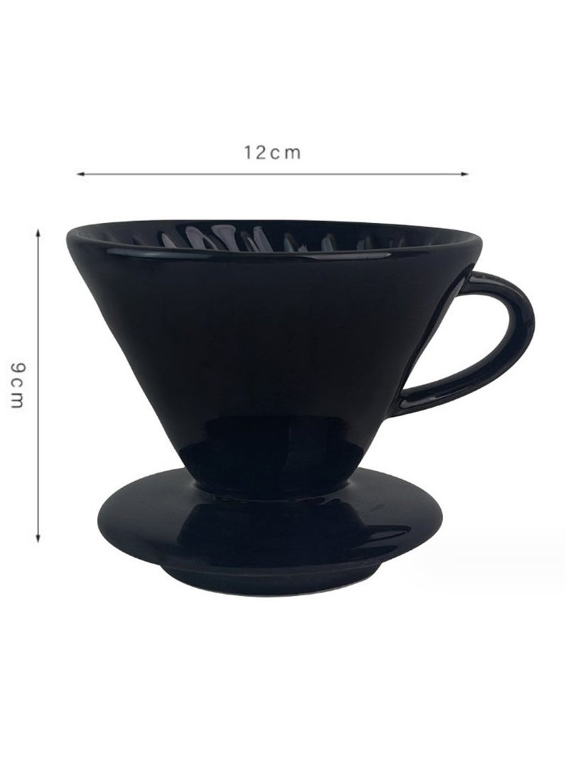 TDAO V60 Ceramic Dripper 1~4 Cup - High Fired Ceramic Coffee Maker for Home, Cafe & Restaurant - Image 2