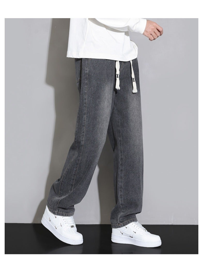 Fashionable Men's Loose Straight Leg Jeans, Wide Leg Casual Pants  - Image 2