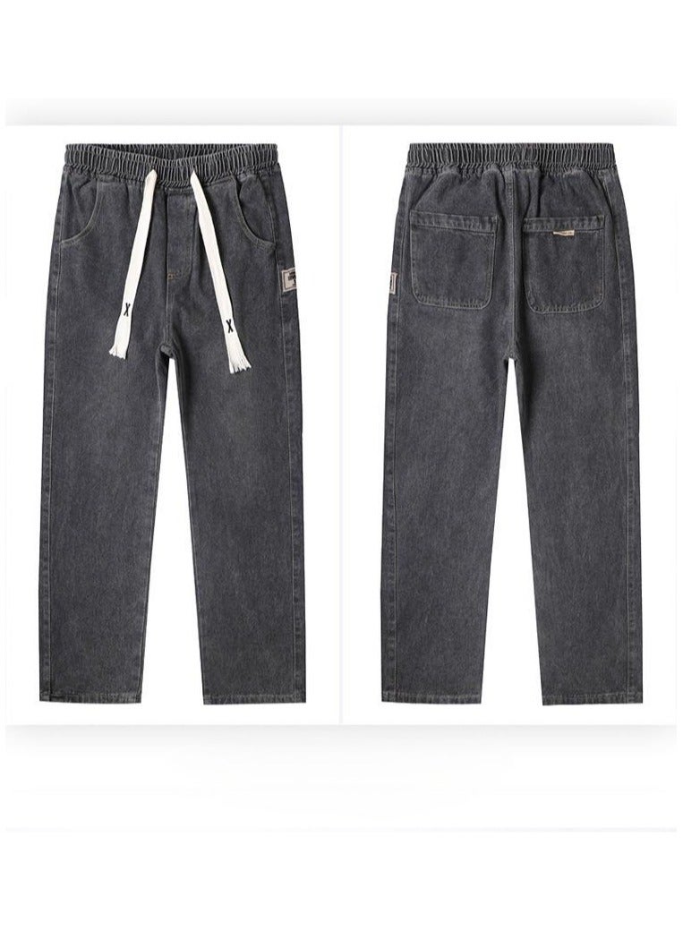 Fashionable Men's Loose Straight Leg Jeans, Wide Leg Casual Pants  - Image 4