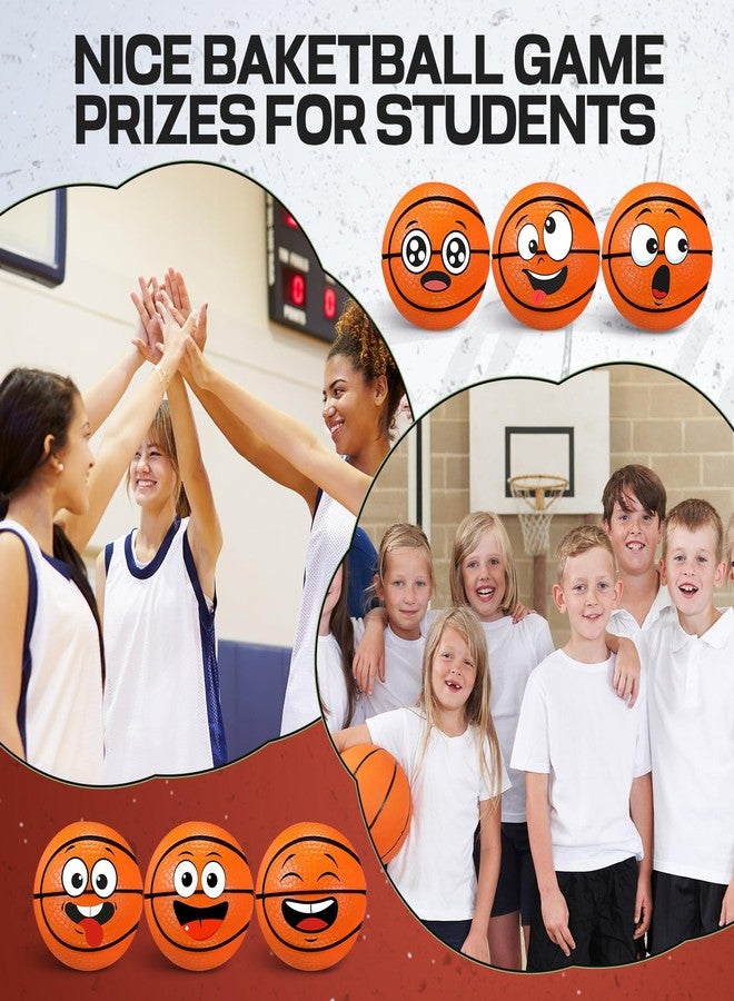 Arrowbash 60 Pcs Basketball Stress Ball Bulk, Mini Squeeze Foam Face Stress Balls Anxiety Relief Sport Party Favors Goodie Bag Fillers Birthday Gift Decoration - Image 3