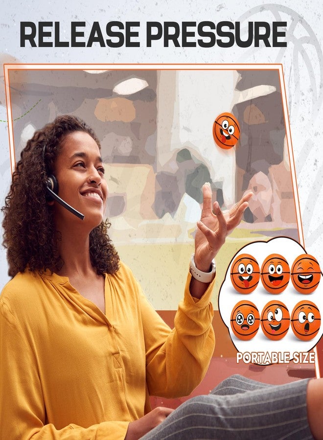 Arrowbash 60 Pcs Basketball Stress Ball Bulk, Mini Squeeze Foam Face Stress Balls Anxiety Relief Sport Party Favors Goodie Bag Fillers Birthday Gift Decoration - Image 4