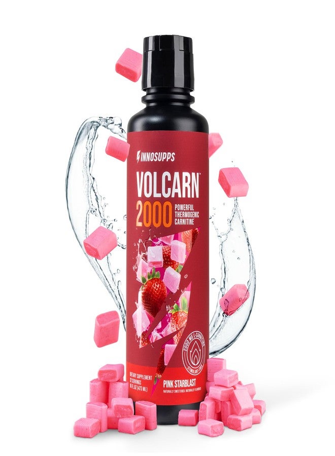 InnoSupps Volcarn 2000 - L-CARNITINE Pre-Workout Advanced Energy Liquid ATP Enhancer w/GBEEC Boosts Energy, Enhances Focus, Cognition & Supports Fat Metabolism, 32 Servings - Pink Starblast Flavor - Image 1