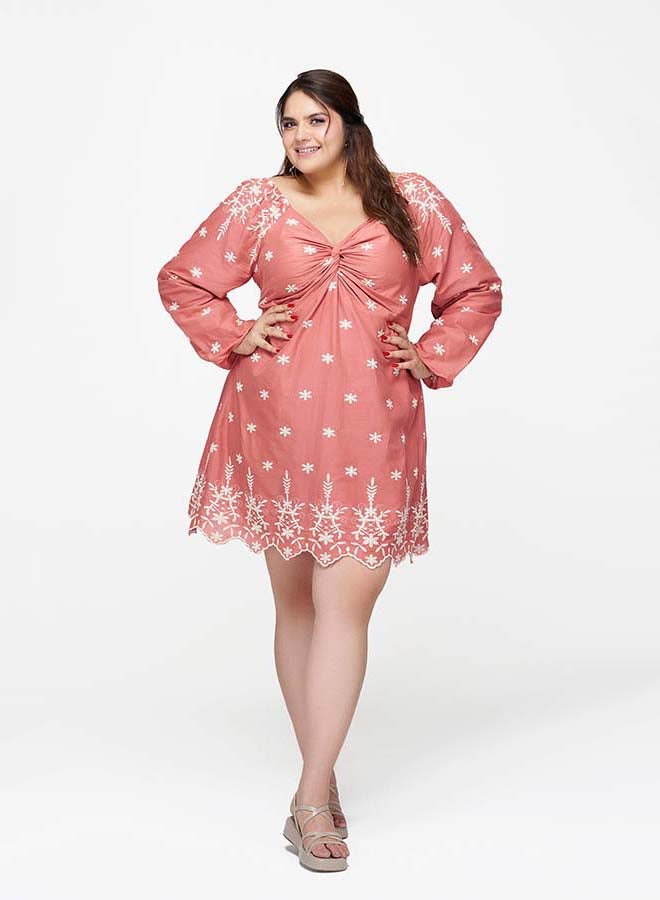 Virgio VIRGIO 100% Cotton Embroidered Mini Dress  - Image 2