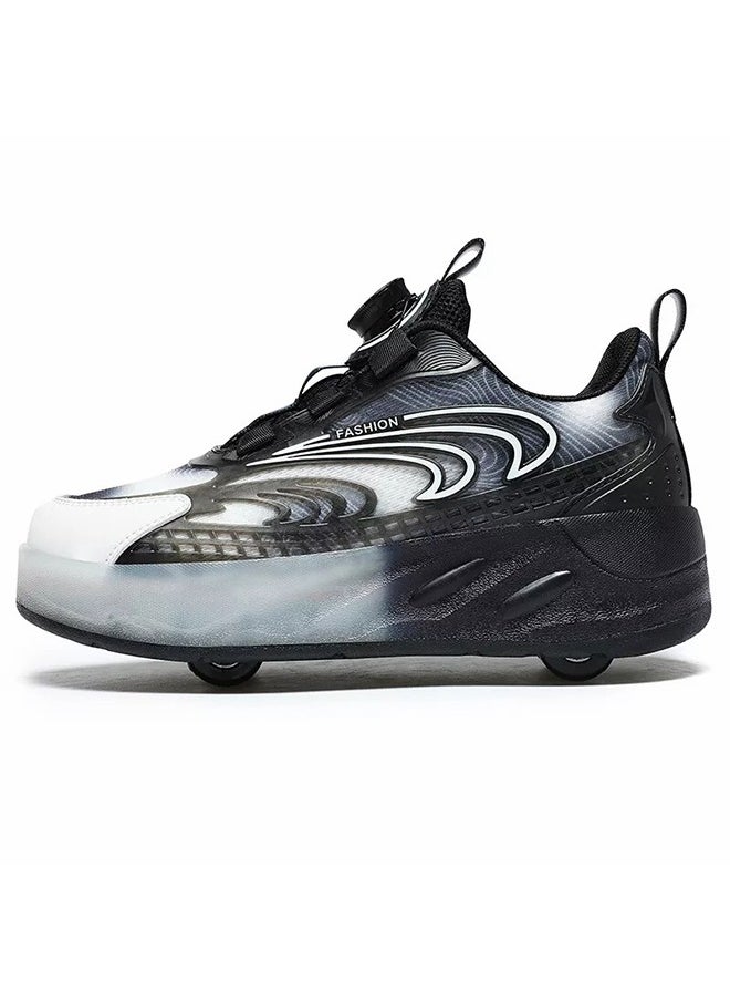 XiuWoo - Kids Roller Skates LED Two-Wheel Flash Stylish Shiny Sneaker Skates With Wheels and Lightning Soles For Easy Swivel Buckle Kids Shoes - Image 1