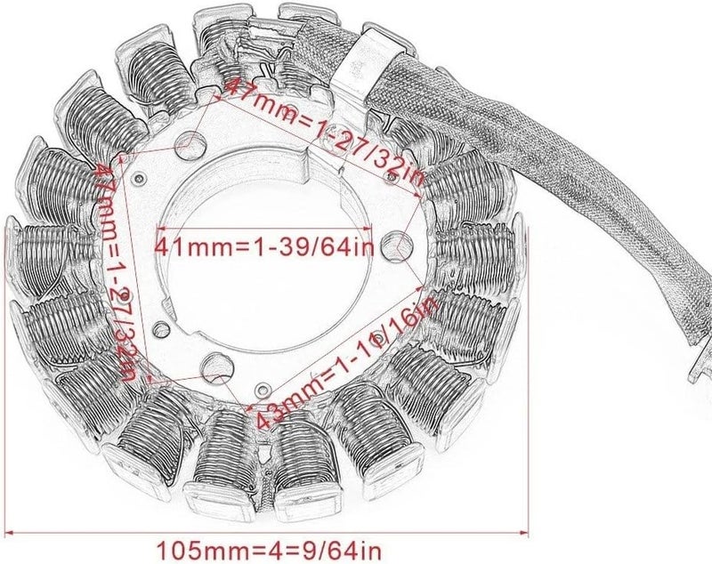 Wivplex Motorcycle Generator Stator Coil for Yamaha FZ6 - Image 2