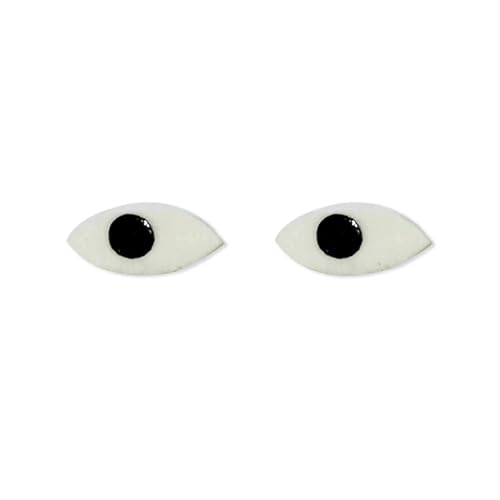 SEER Laddu Gopal netra Plastic God Eyes for Laddu Gopal, Krishna ji, Ganesh, Lakshmi, Vishnu, Bhagwan – Set of 10 Pair White Netra with Wax glu Size 0 to 4 (Size 0) - Image 1
