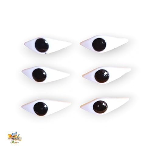 SEER Laddu Gopal netra Plastic God Eyes for Laddu Gopal, Krishna ji, Ganesh, Lakshmi, Vishnu, Bhagwan – Set of 10 Pair White Netra with Wax glu Size 0 to 4 (Size 0) - Image 2