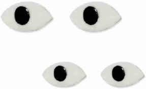 SEER Laddu Gopal netra Plastic God Eyes for Laddu Gopal, Krishna ji, Ganesh, Lakshmi, Vishnu, Bhagwan – Set of 10 Pair White Netra with Wax glu Size 0 to 4 (Size 0) - Image 3