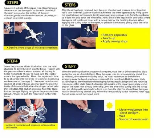 Rain-X® Windshield Repair Kit | Repairs Cracks, Chips, Bull's Eyes & Stars | DIY Windshield Crack Repair Kit for Cracks Up to 12 Inches | Advanced Resin Repair Formula - Image 5