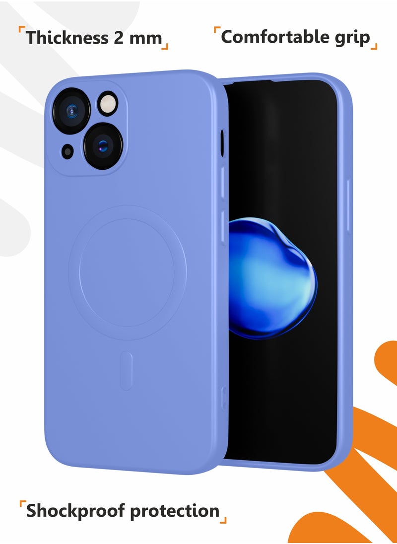 MOBILIUS - for iPhone 13 mini Case, Soft Anti-Scratch Microfiber Lining, Compatible with MagSafe, Shockproof Phone Case for iPhone 13 mini, Purple - Image 1