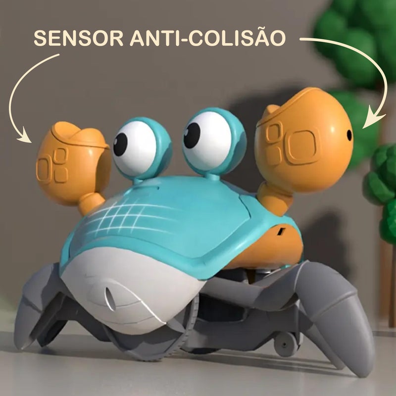 Crab Toy with Music Walking and Obstacle - Battery Powered (AA) (Orange) - Image 4