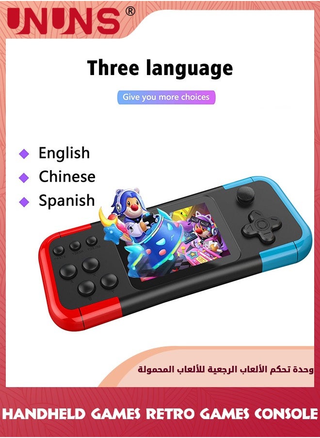 UNUNS - Handheld Game Console For Kids Adults,500 Classic Retro Handheld Video Game Console,Portable Gamebox,Electronic Video Games Support 2 Players And Tv Connection,Travel Games For Birthday Gift, - Image 1