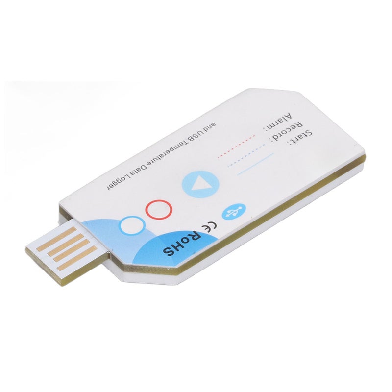 سجل بيانات درجة حرارة USB متصل بتطبيق بلوتوث - مسجل تقارير درجة حرارة بتنسيق PDF لمدة 120 يومًا وبسعة 32000 سجل - Image 1