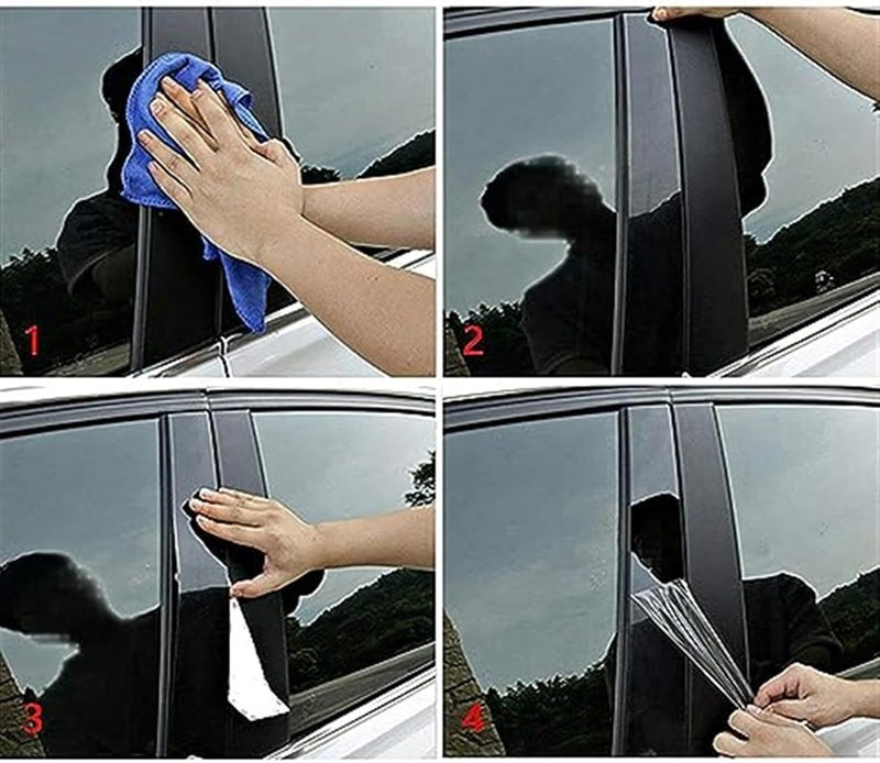 Wivplex Glossy Black Window Trim Covers for 3-Series E90 - Image 3