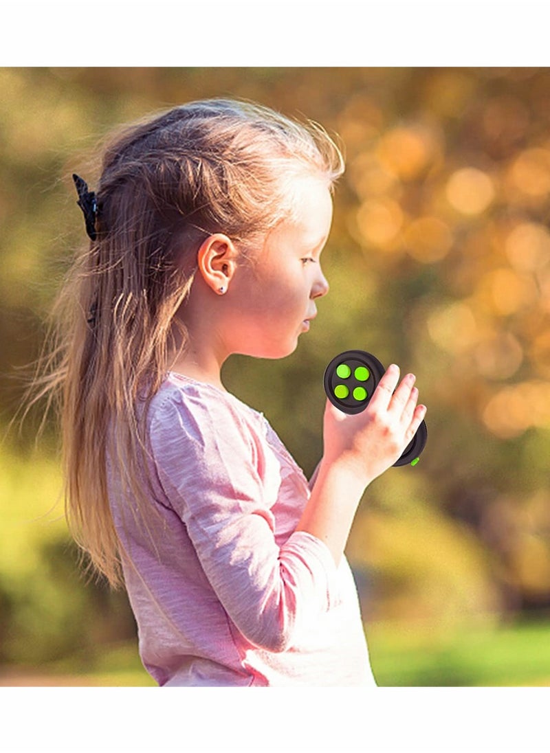 KASTWAVE - Fidget Pad Toy for Anxiety and Stress Relief 8 Fidget Features Cube with Silent Button ABS Plastic Fidget Controller Pad Cube for Kids and Adults Green - Image 1