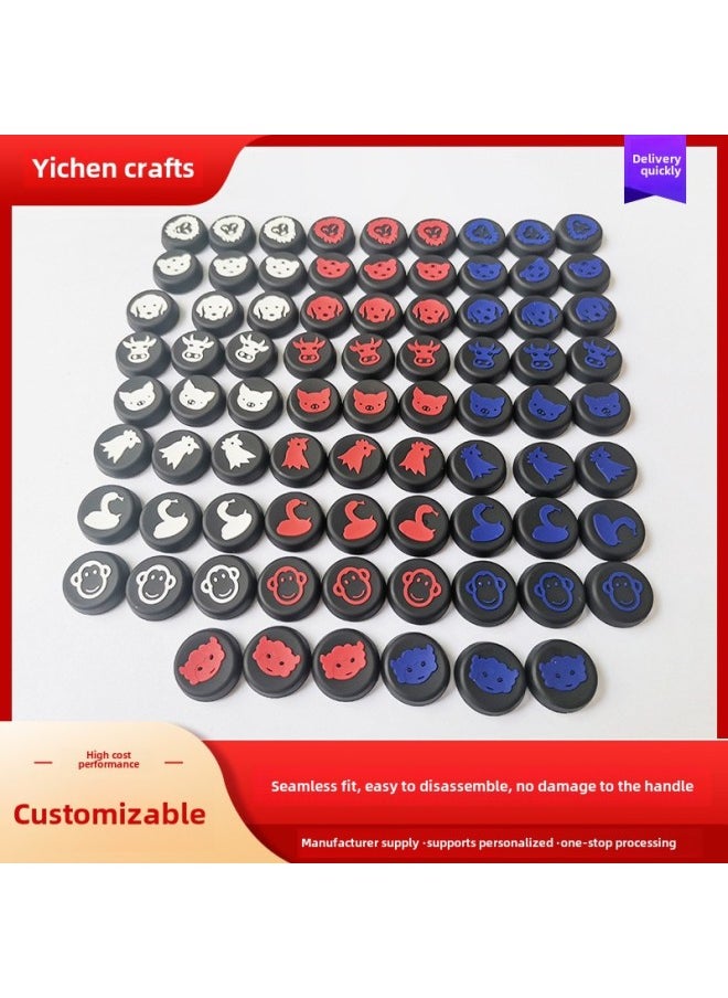 Generic Ps5 Accessories Silicone Gamepad Rocker Set Cartoon 3D Touch Ps4 Rocker Key Cap Aging Mushroom Set-Product Color:Customizable Colors  - Image 2
