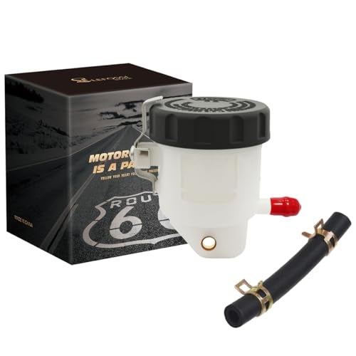 LE LEFOSSI Motorcycle Brake Fluid Reservoir Oil Cup Tank Container Aftermarket Replacement Parts Compatible for Kawasaki Ninja ZX6R ZX10R ZX14R ZX7 ZX7R ZX9R Z1000 ZZR600 Suzuki GSXR 600 750 1000 - Image 1