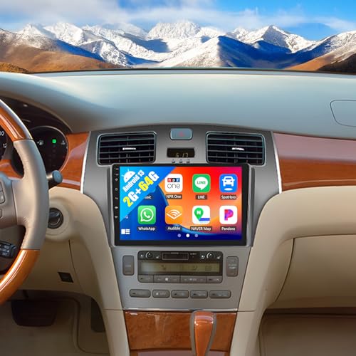 SIXWIN Android Car Stereo for Lexus ES250 ES300 ES330 2001-2006 with Carplay Android Auto Mirror Link 9 inch Touchscreen with GPS Navigation WiFi 26UI Bluetooth FM Backup Camera - Image 1