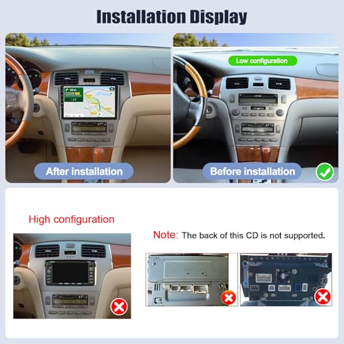 SIXWIN Android Car Stereo for Lexus ES250 ES300 ES330 2001-2006 with Carplay Android Auto Mirror Link 9 inch Touchscreen with GPS Navigation WiFi 26UI Bluetooth FM Backup Camera - Image 2