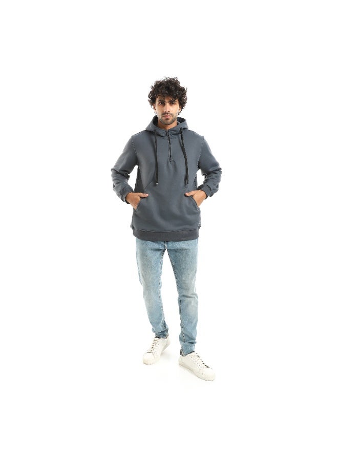 سيزار هودي رجالي اوفر سايز مزود بغطاء للرأس وجيوب من الأمام - Image 3