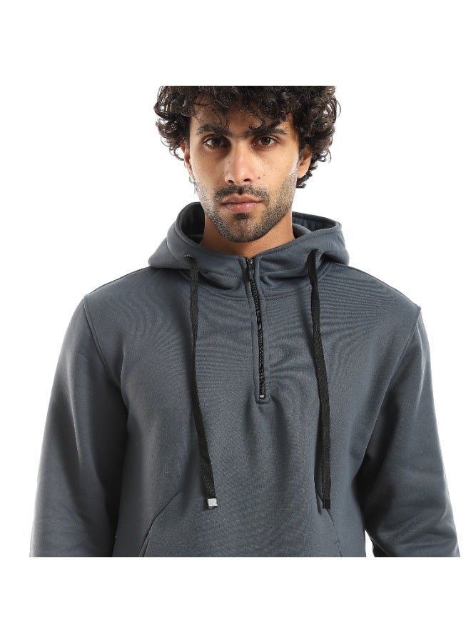 سيزار هودي رجالي اوفر سايز مزود بغطاء للرأس وجيوب من الأمام - Image 4