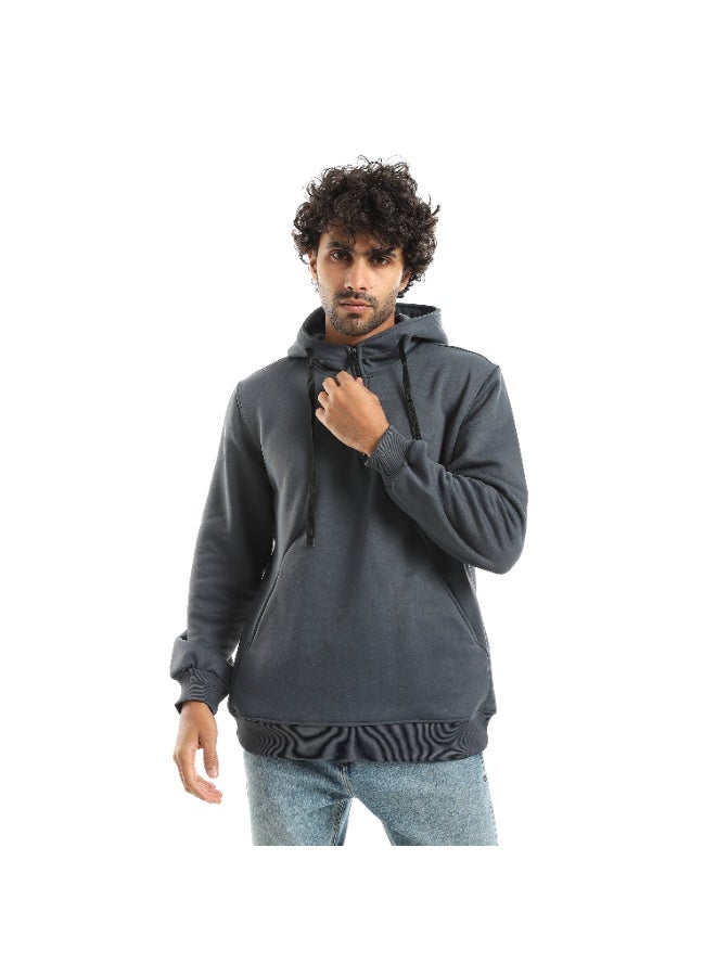 سيزار هودي رجالي اوفر سايز مزود بغطاء للرأس وجيوب من الأمام - Image 5