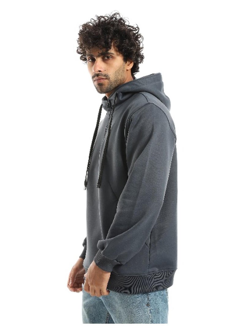 Caesar Men's oversized hoodie with hood and front pockets - Image 1