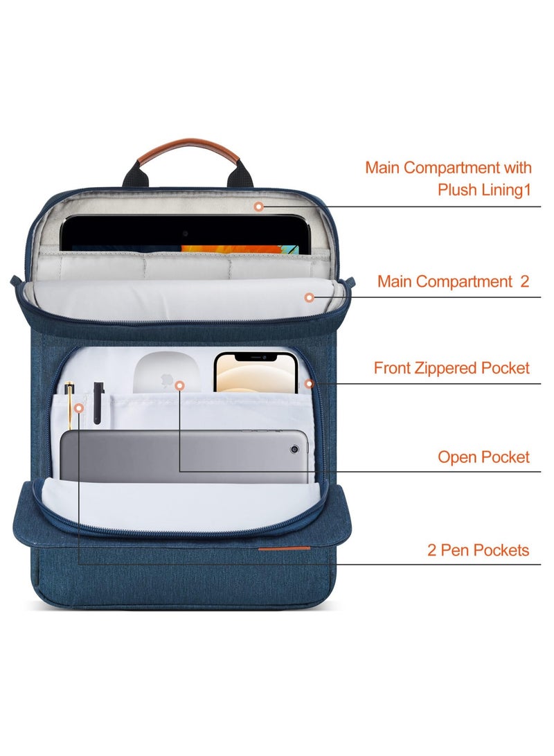 12.9-13.3 Inch Tablet Sleeve Bag Compatible with iPad Air 13 inch(M3/M2) 2025/2024 iPad Pro 13 inch 2024, S10+ 12.4 inch 2024/iPad Pro 12.9 M2 2022/2021/2020 Surface Laptop Go 12.4" Galaxy Tab S7+S8+/S9+/S9FE+ 12.4" 2022/2023 Handle Carrying Case with Shoulder Strap - Image 3