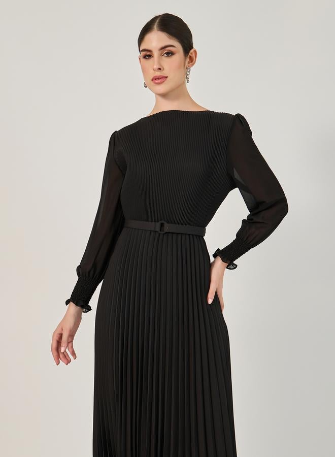 Styli Pleated Chiffon Dress  - Image 3