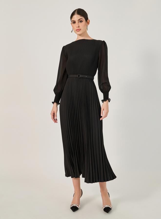 Styli Pleated Chiffon Dress  - Image 2