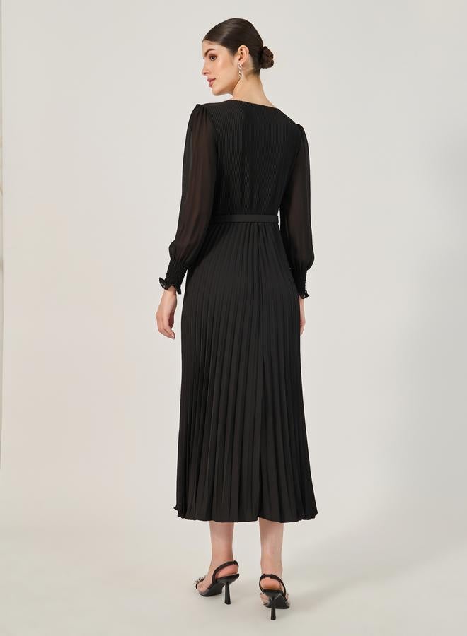 Styli Pleated Chiffon Dress  - Image 5