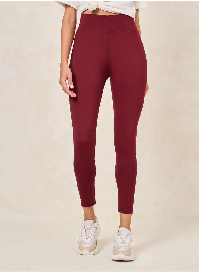 Styli - Basic Wide Waistband Leggings - Image 1