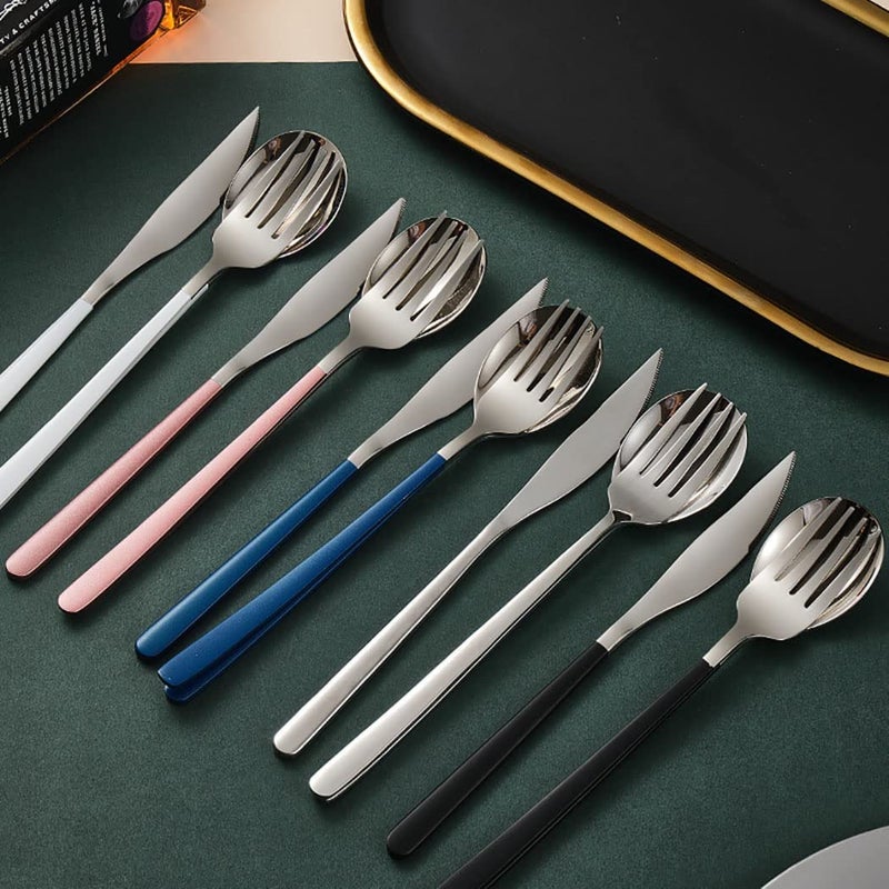 Sugalsu Dinner Knives Set Stainless Steel Shiny Mirror Dinner Knife Butter Knife Spreader Table Knives Stainless Steel Butter Spreader KnifePack of 15 Pink - Image 5