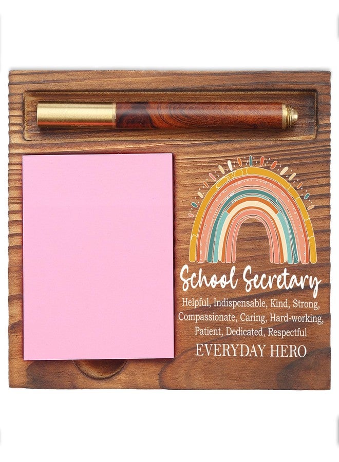 EFFJNSG School Secretary Appreciation Gifts Desk Self-Stick Note Pad Holders, Thank You Gifts for School Secretary Assistant Principal Staff Worker Admin EDP04 - Image 1