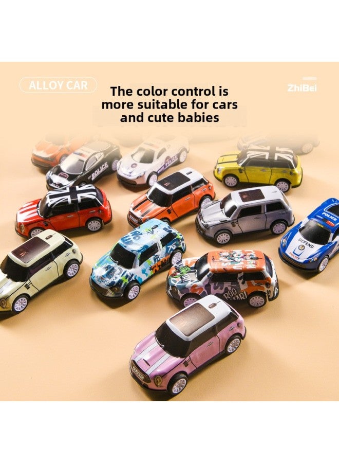 Mini Alloy Iron Car Back Car Children's Toy Car Model Toy Car Set-Color:8.6 Short Window Sports Car Series (8 Patterns) Random Hair 1  - Image 3