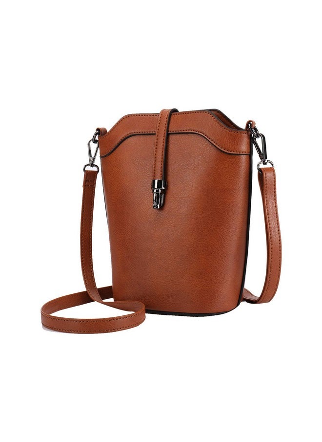 seOSTO - Crossbody Bags For Women Small Leather Bucket Crossbody Bag Womens Vegan Bag Bucket Purses Handbags Shoulder Bags - Image 1
