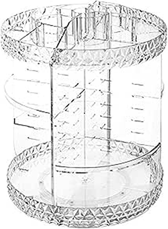 Generic 360 Degree Rotating Makeup Organizer Adjustable Multi-Function Cosmetic Storage Box with Large Capacity, Fits Different Types of Cosmetics and Accessories 