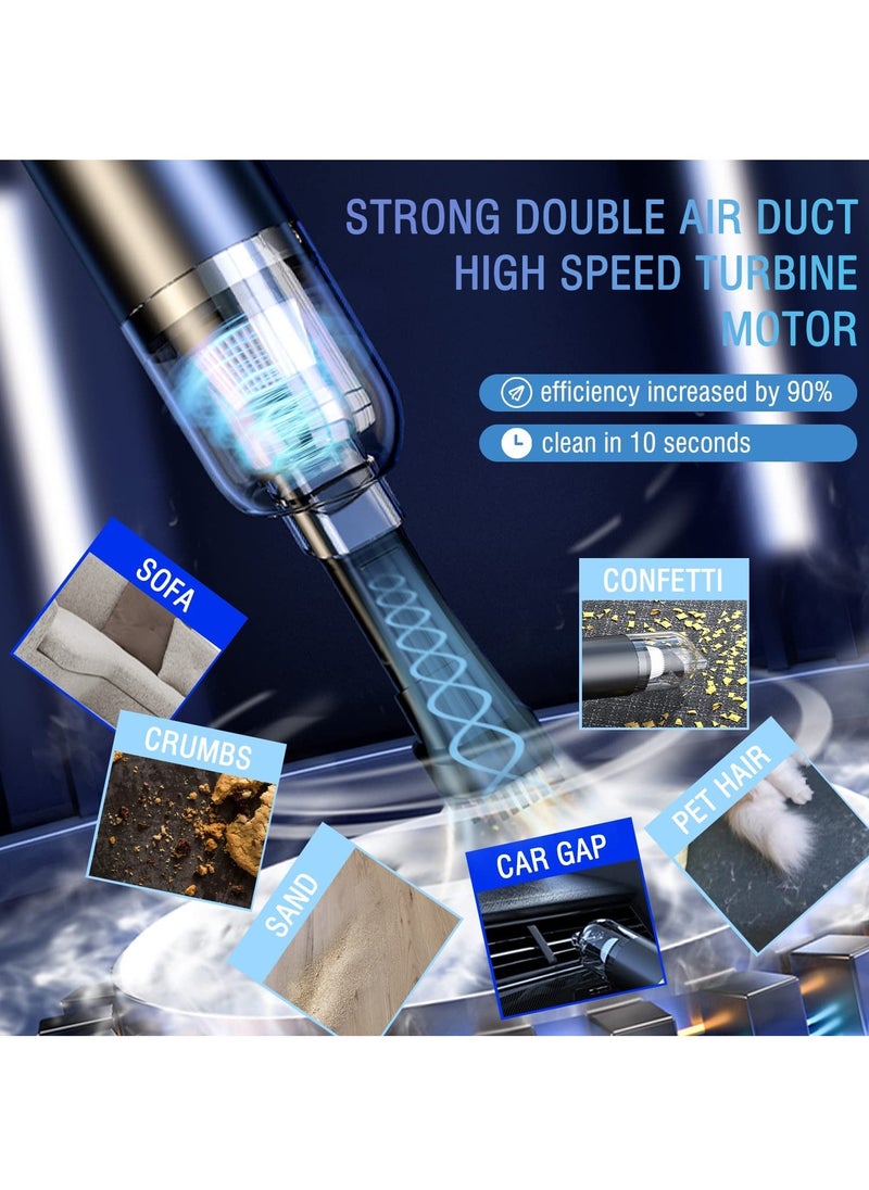 Arabest Car Vacuum Cleaner, Portable Cordless Vacuum Cleaner, 13000PA High Power, Washable Filter, USB-C Rechargeable Detachable Handheld Vacuum Cleaner with Lighting Function, Suitable for Car/Home/Office, etc.  - Image 3