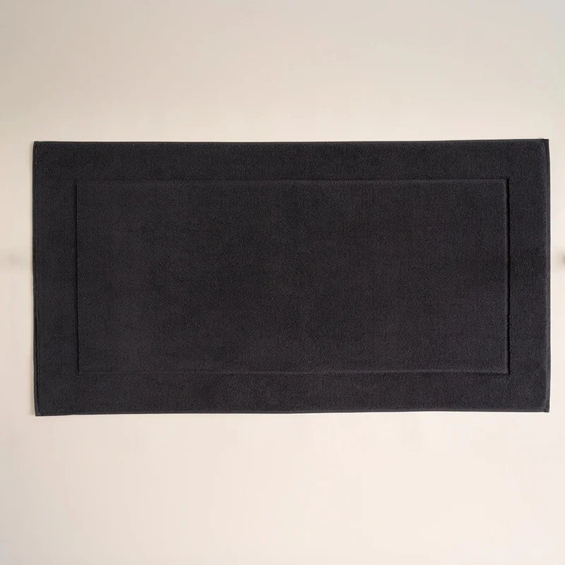 Penelope 100% Cotton Bath Mat 60x110 cm Anthracite - Noa Series