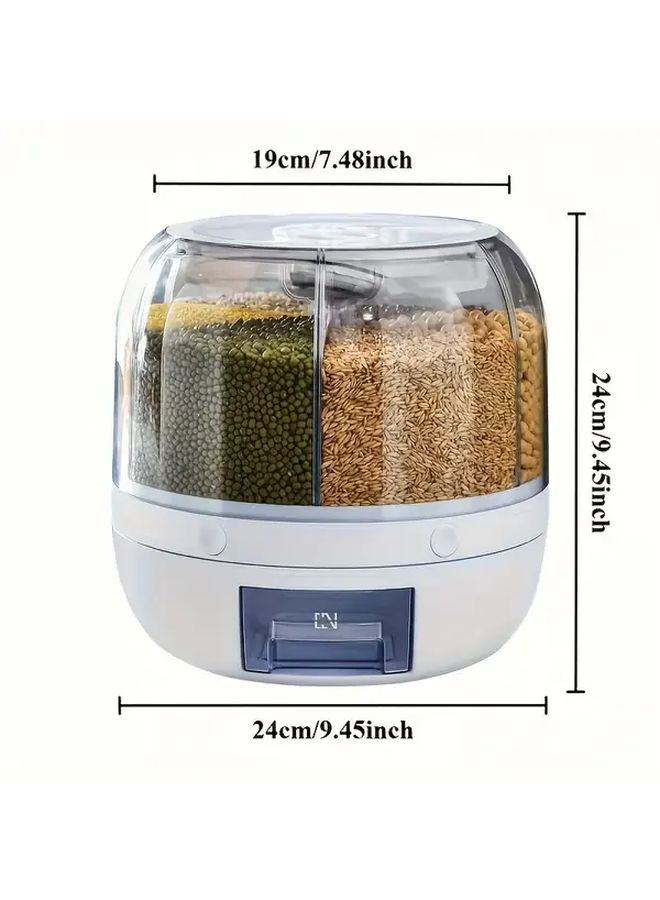 1pc Rotating Candy Dispenser Cream Large Capacity Multi Compartment Storage Box Transparent Design for Mini Snacks and Small Food Items Easy To Use Pet Cat Food Organizer Perfect For Home Kitchen Organization Durable Plastic Candy Storage - Image 3