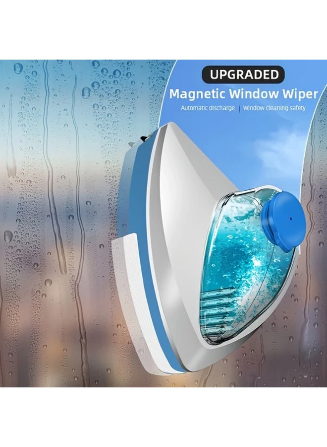 منظف النوافذ المغناطيسي المزدوج الجوانب أزرق من البلاستيك ABS للزجاج أحادي الطبقة بسمك 3-8 مم - Image 3